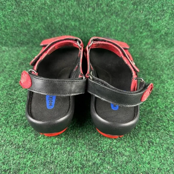 Wolky Rio Red Camo Black Slingback Comfort Sandals Size EU 36 US 5.5-6 - Picture 4 of 7